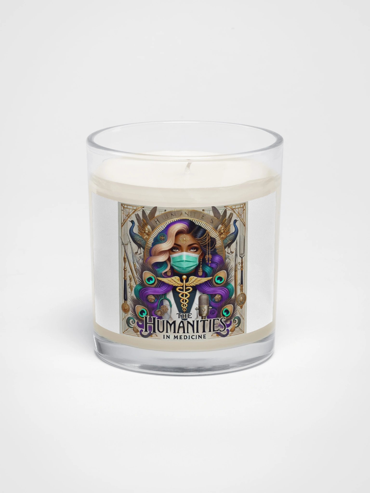 Humanities In Medicine Physician Peacock Muse Artistic Wellness Soy Wax Candle product image (1)