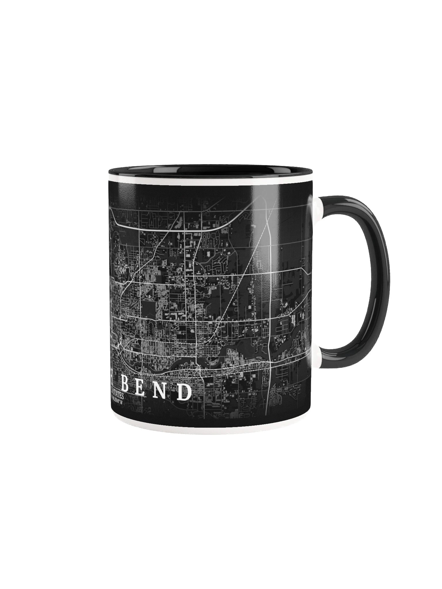 South Bend Noir Map Mug product image (4)