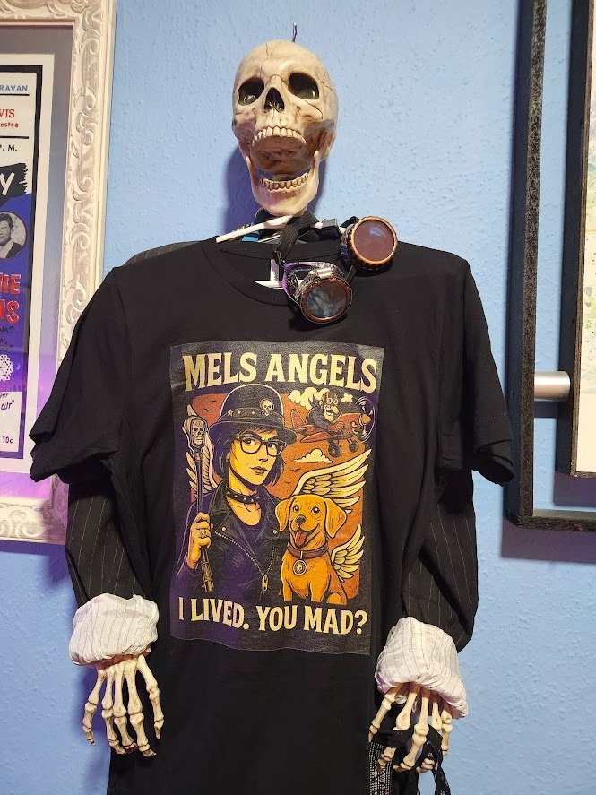Original design- Mel’s Angels “I Lived. You Mad?” T-Shirt – Bella+Canvas Unisex Graphic Tee, Road-Worn Survivor Series product image (8)