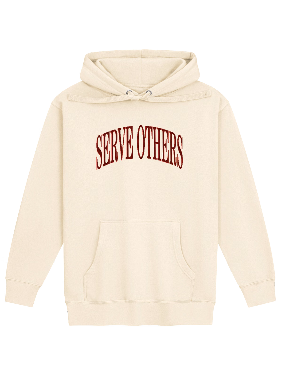 Serve Others hoodie in Bone, front