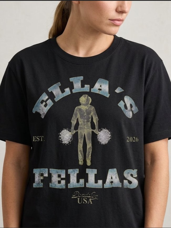 Ellas Fellas Shirt, Ella's Fellas Vintage Cowboy Graphic Tee, Retro Western Dandelion USA T-Shirt product image (1)