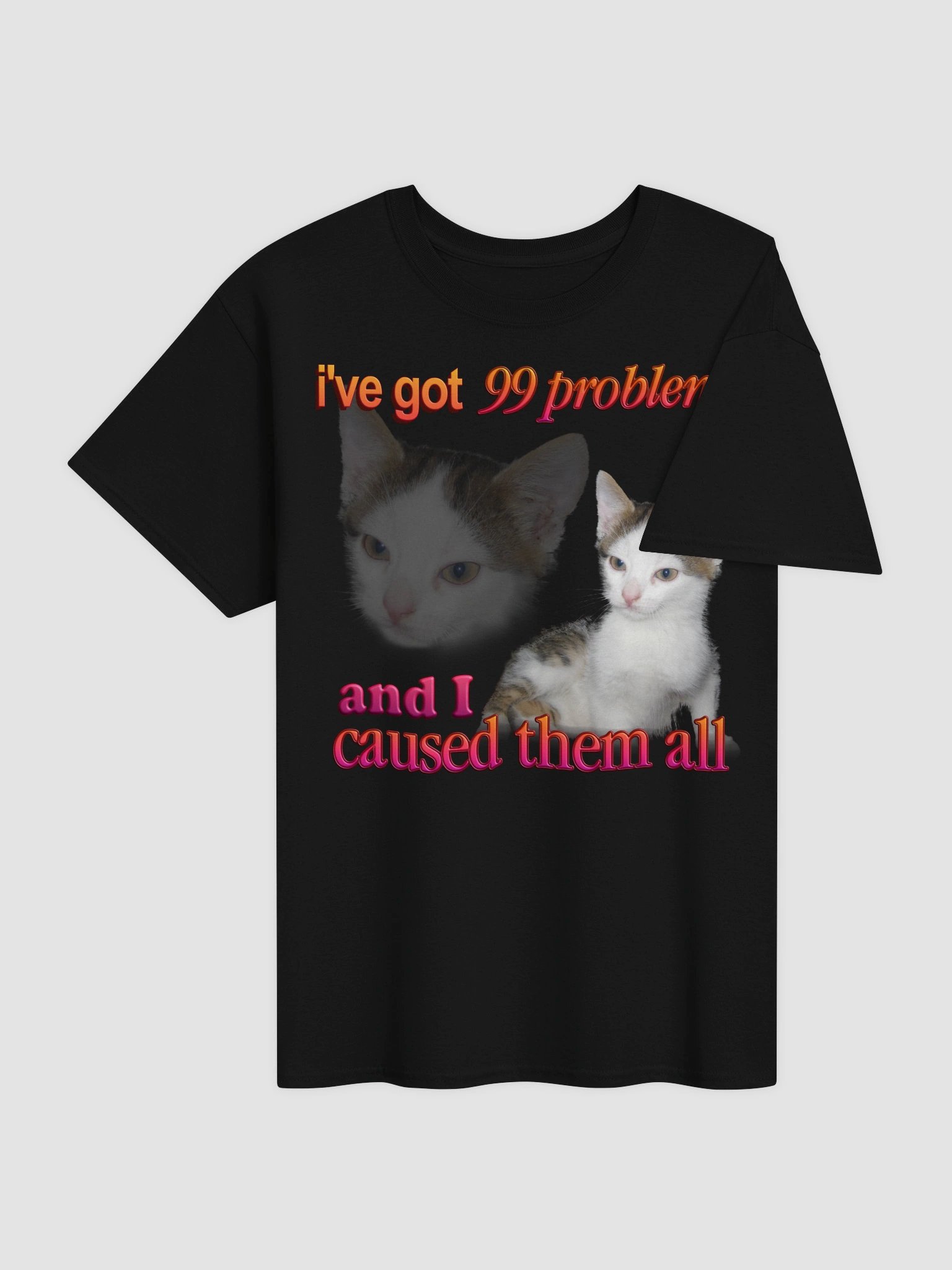 99 problems- Cat T-shirt product image (28)