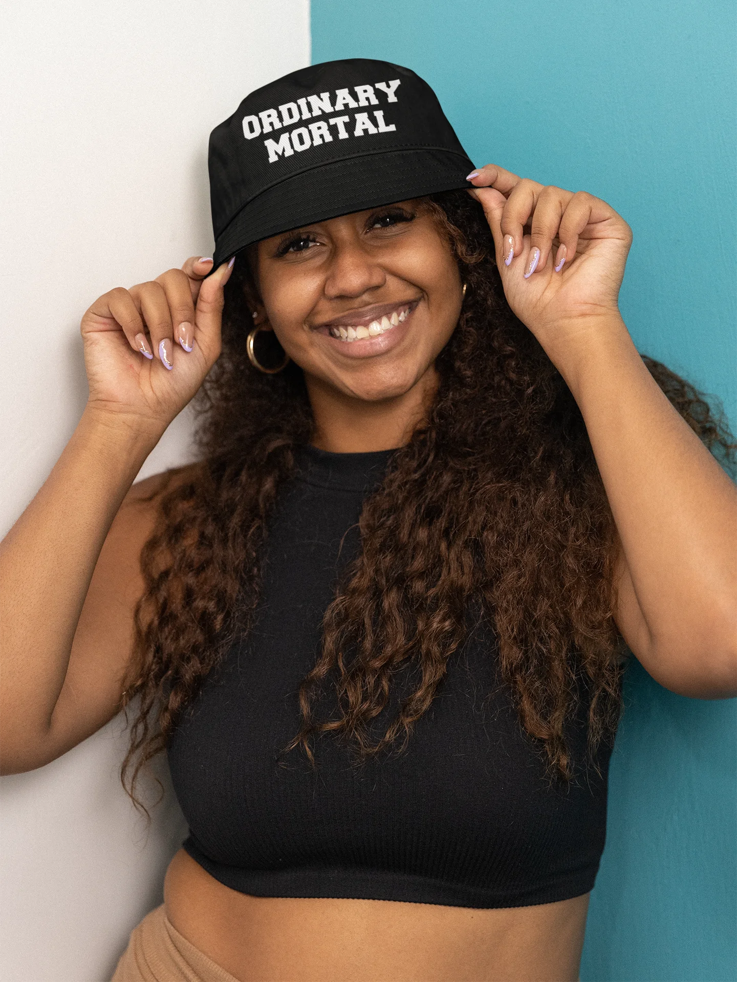 Ordinary Mortal embroidered bucket hat product image (1)