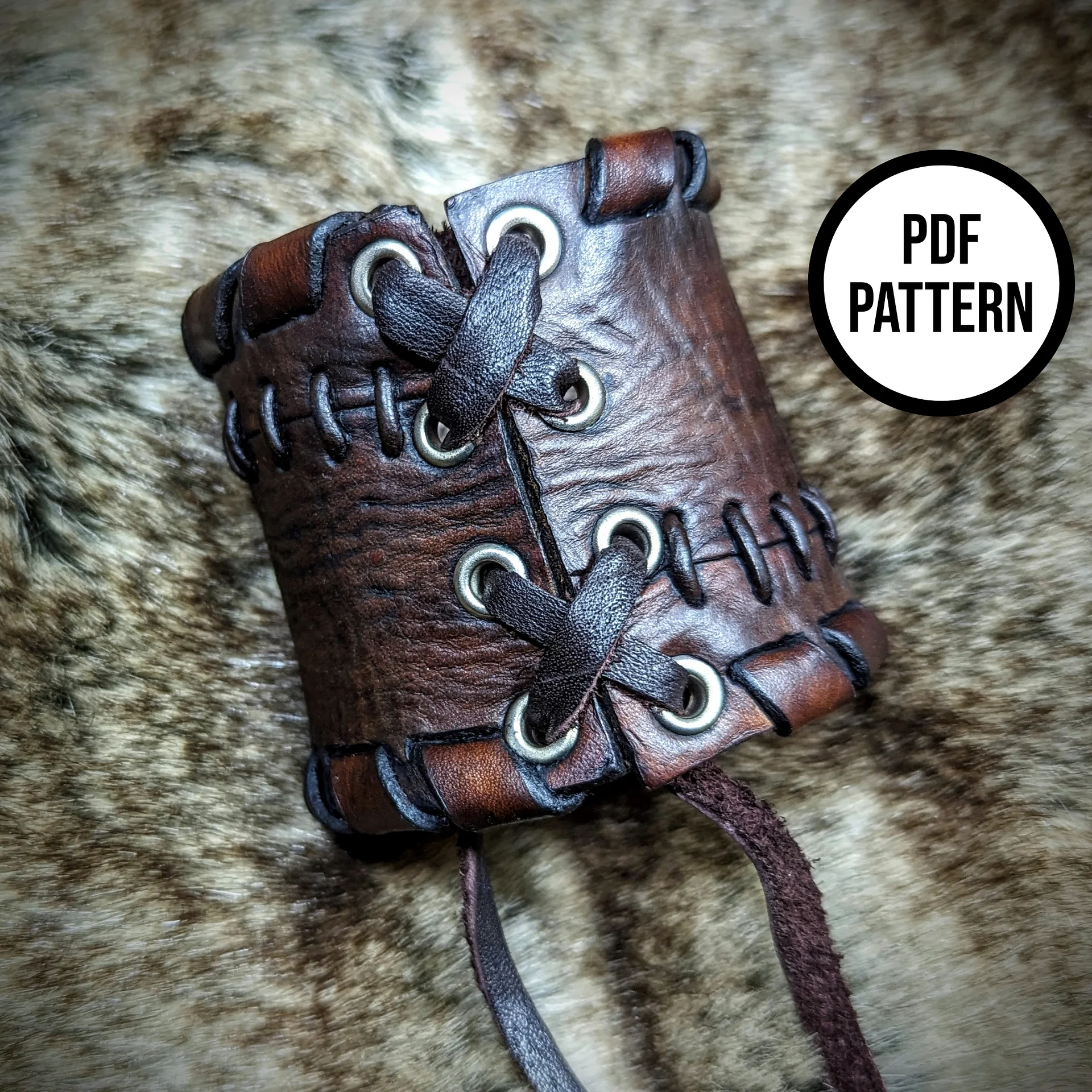 Floki Leather Cuff - Everyday Cosplay PDF Pattern for Leatherwork product image (3)