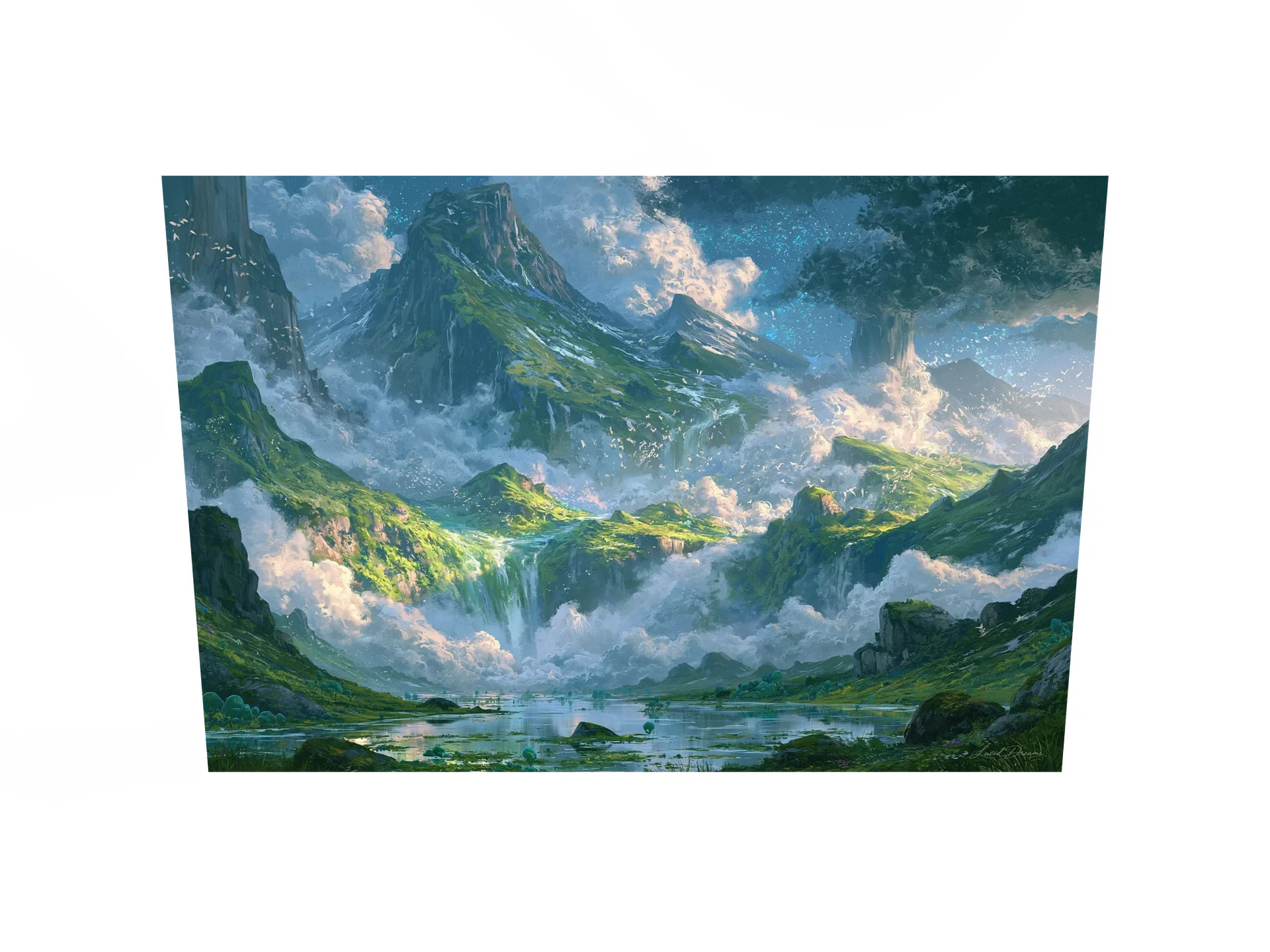 Emerald Mountains Art Print — The Emerald Sky Mountains product image (2)