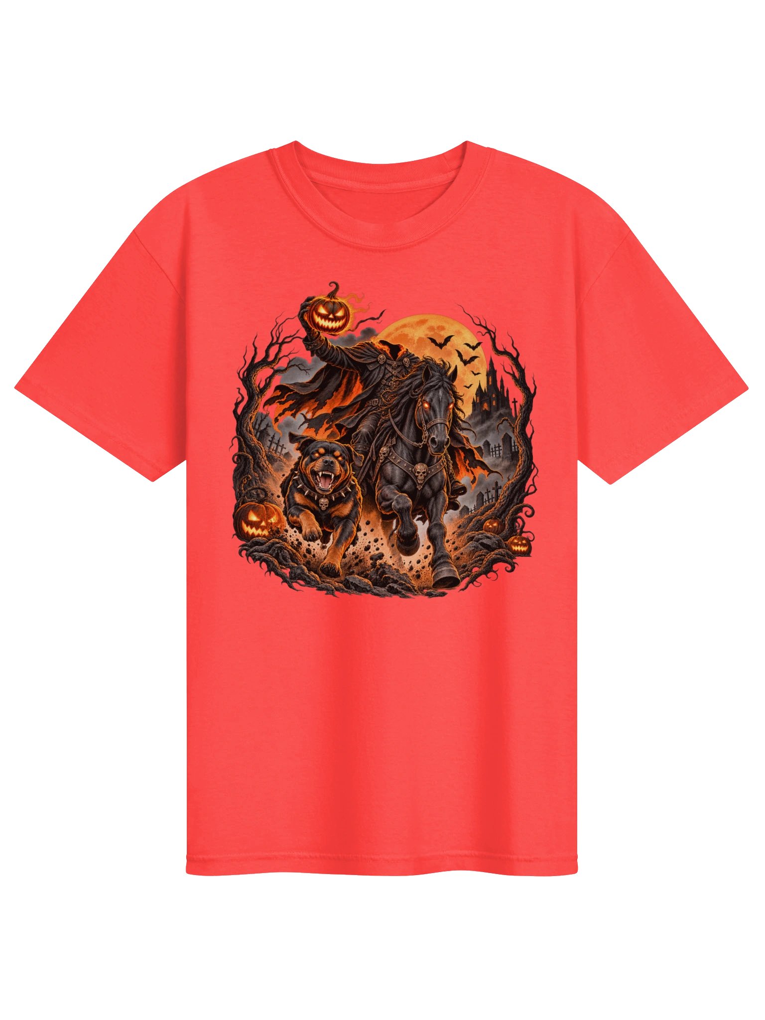 Headless Horseman & Hound Halloween Tee product image (2)