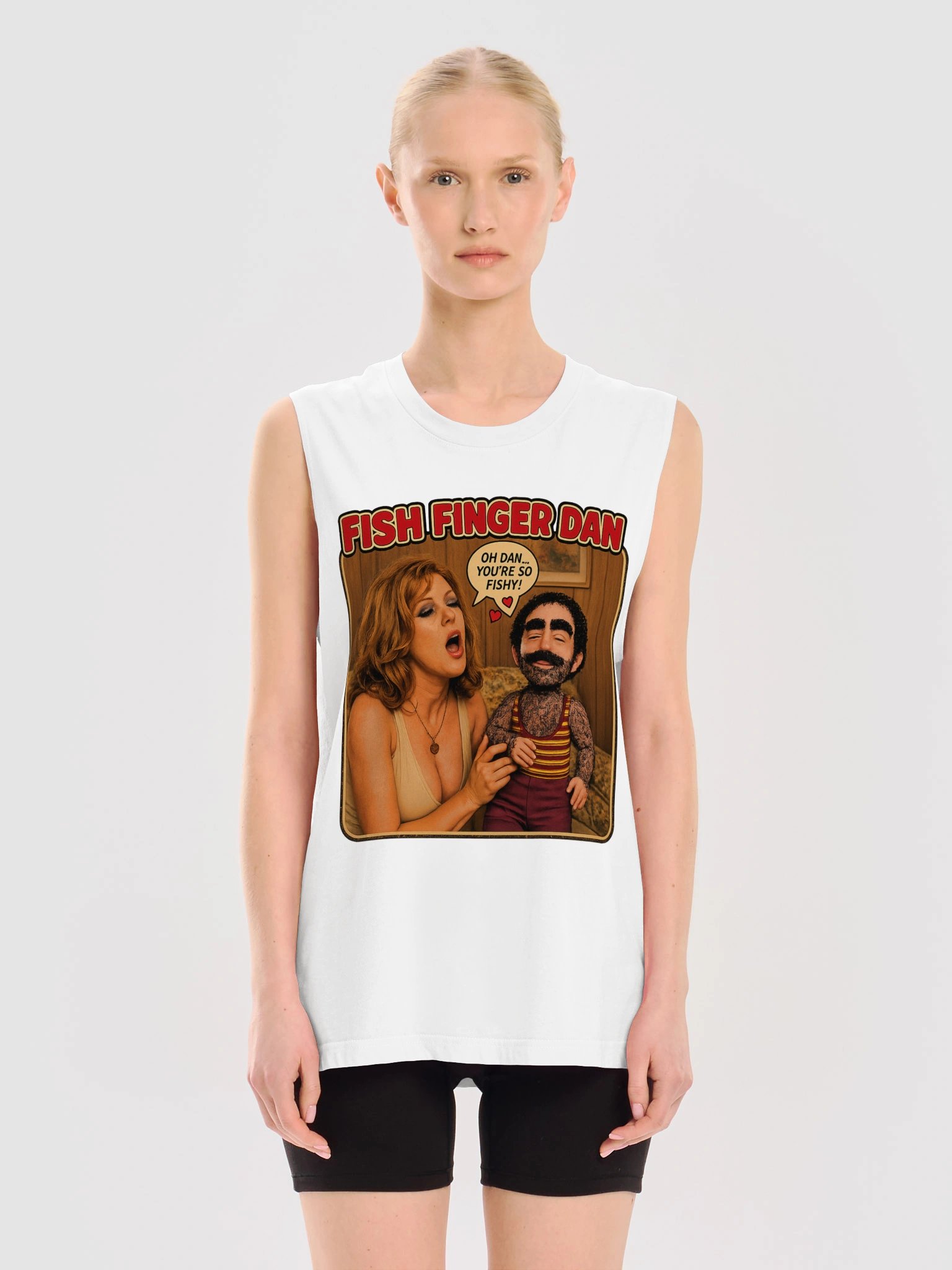 666 Toys | Fish Finger Dan | YOU'RE SO FISHY! | Bella+Canvas Unisex Muscle Tank product image (1)