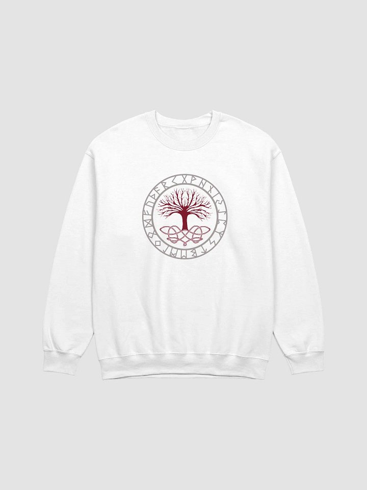 Burgundy Yggdrasil Symbol Unisex Sweatshirt product image (1)