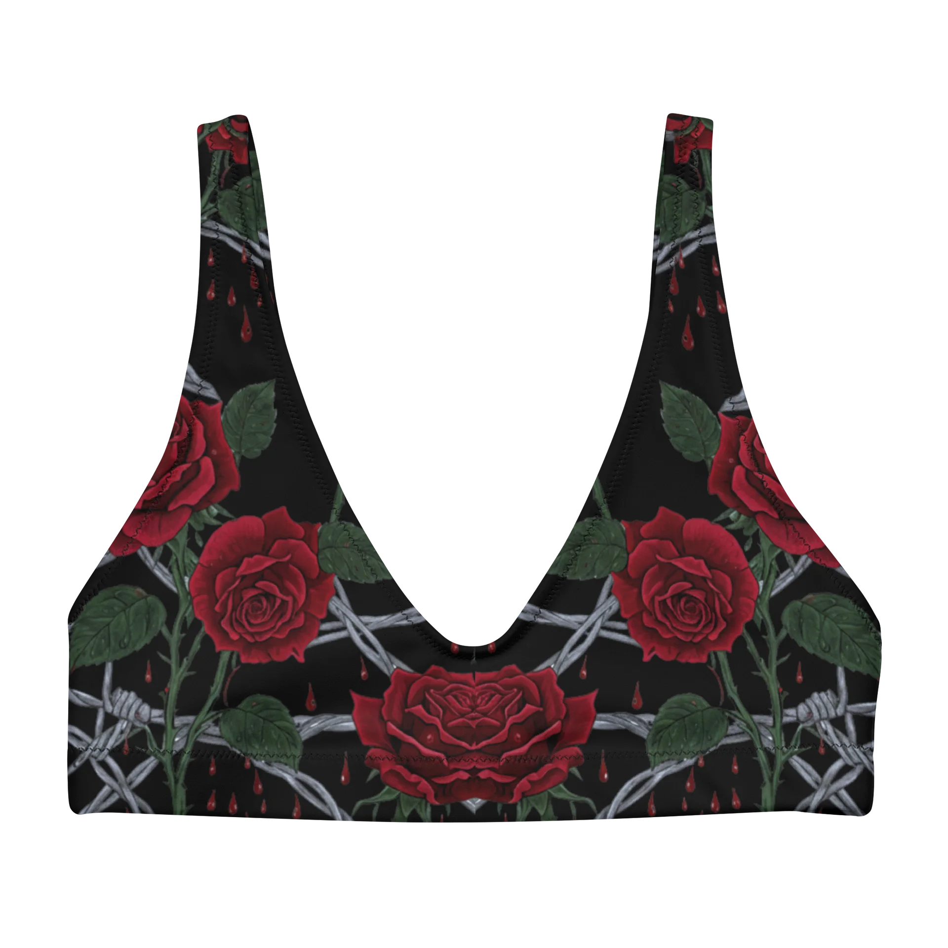 Colored Barbed Wire & Roses Padded Top product image (1)