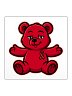 Red Bear of Sharing Stickers