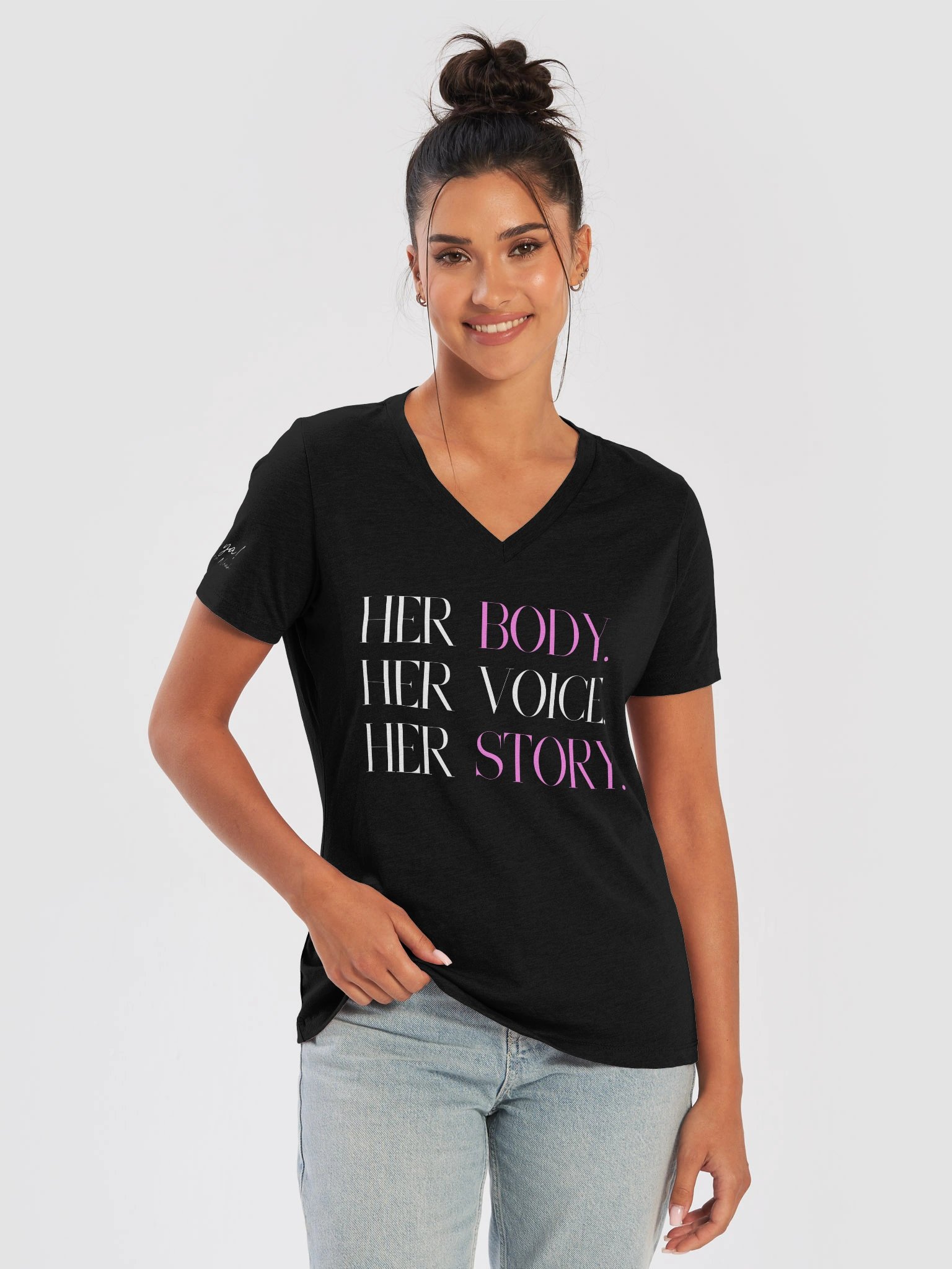 Her Body. Her Voice. Her Story (v-neck) product image (9)