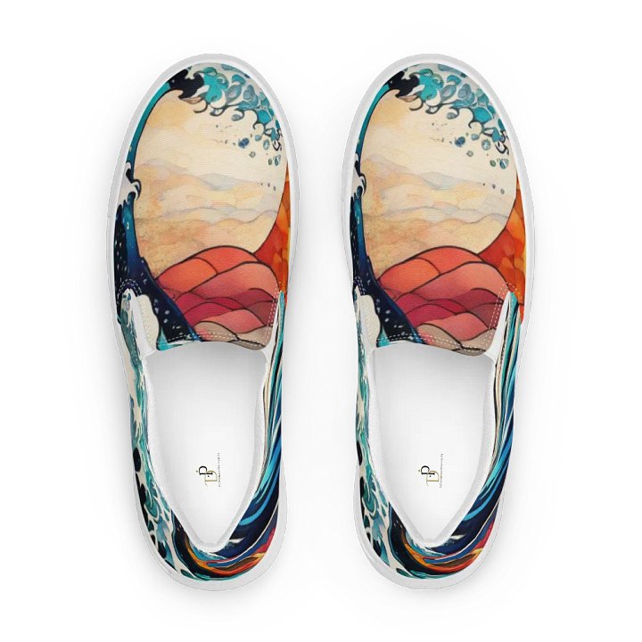 Japanese Serenity Waves Slip-Ons For Women product image (1)