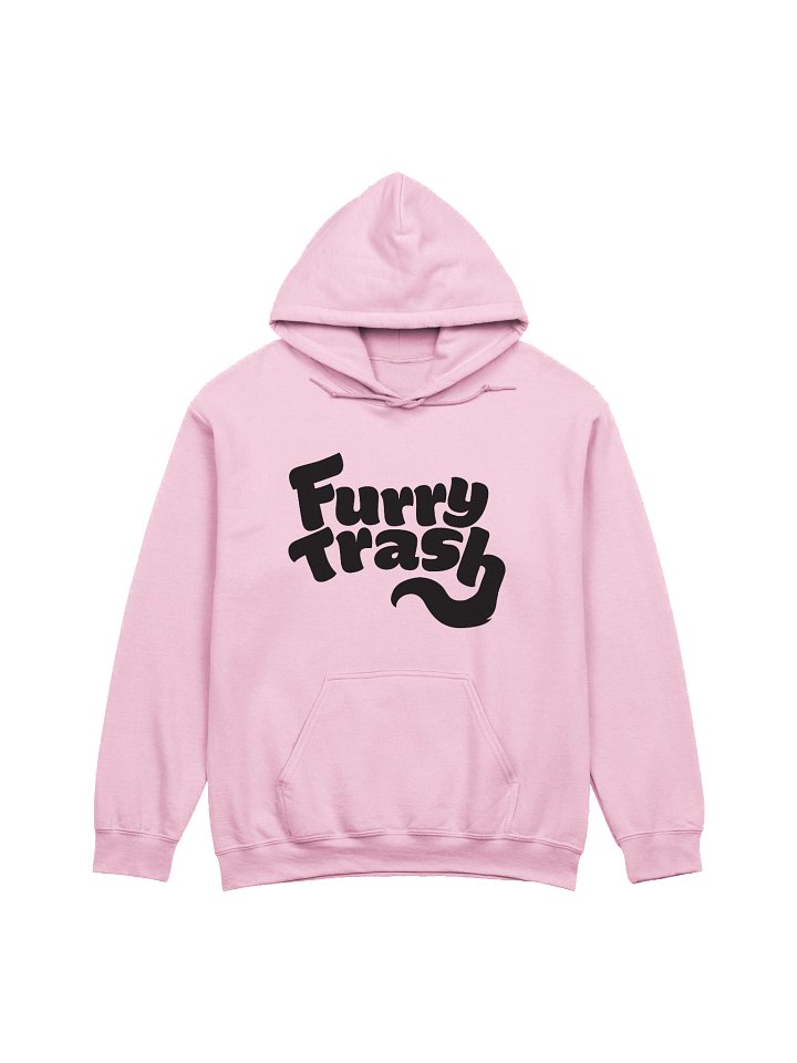 Furry Trash Hoodie – Bubble Logo (Black Print) product image (1)