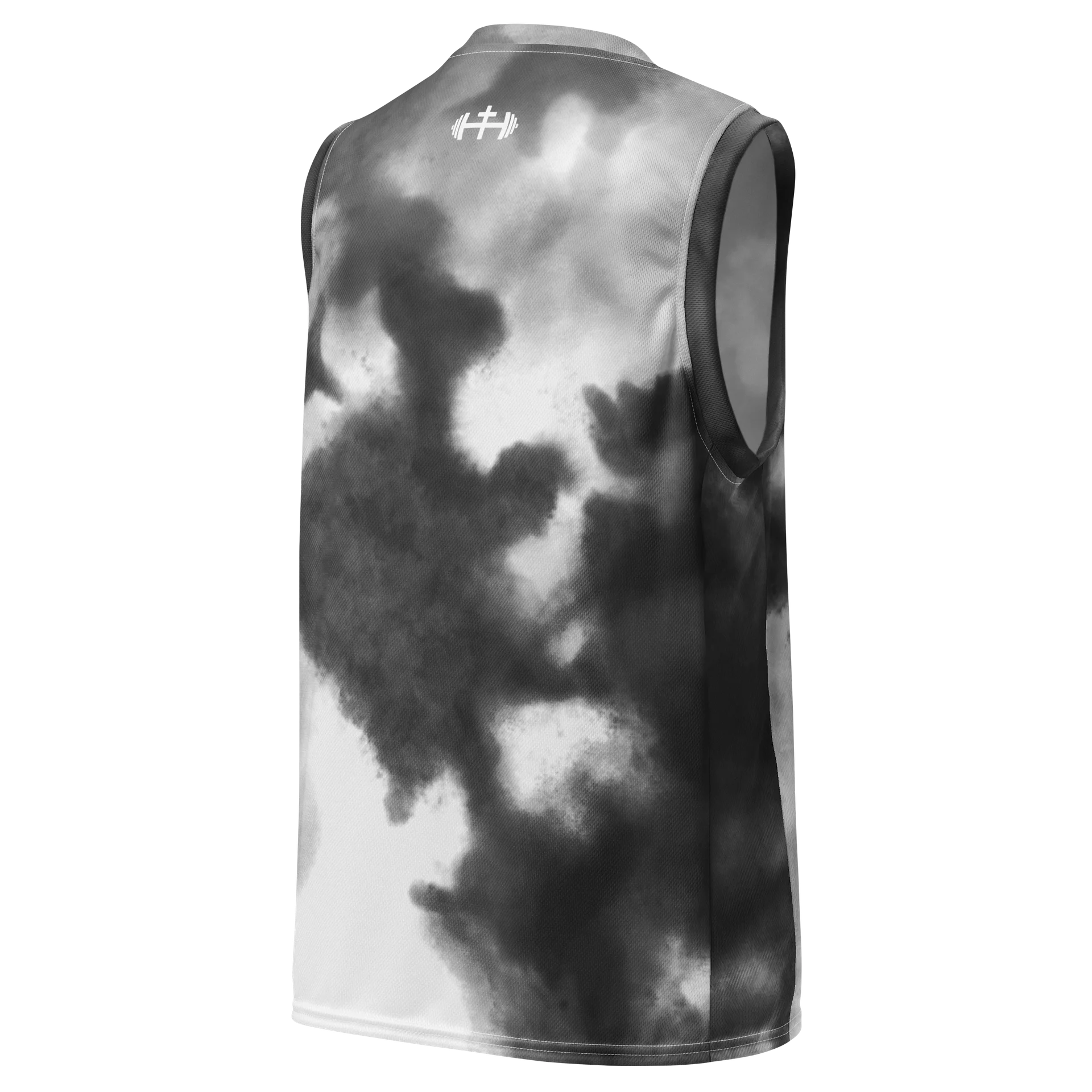 His House Performance V-Neck Muscle Tank - B&W Tie Dye product image (3)