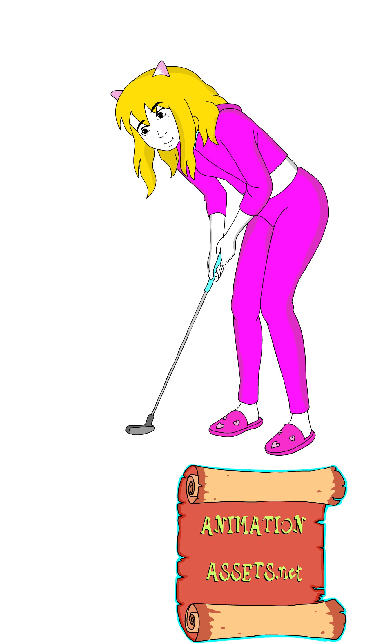 Sweet Catolina Ichi Swinging Crazy Golf Putter | Adobe Animate ANA File Download product image (1)