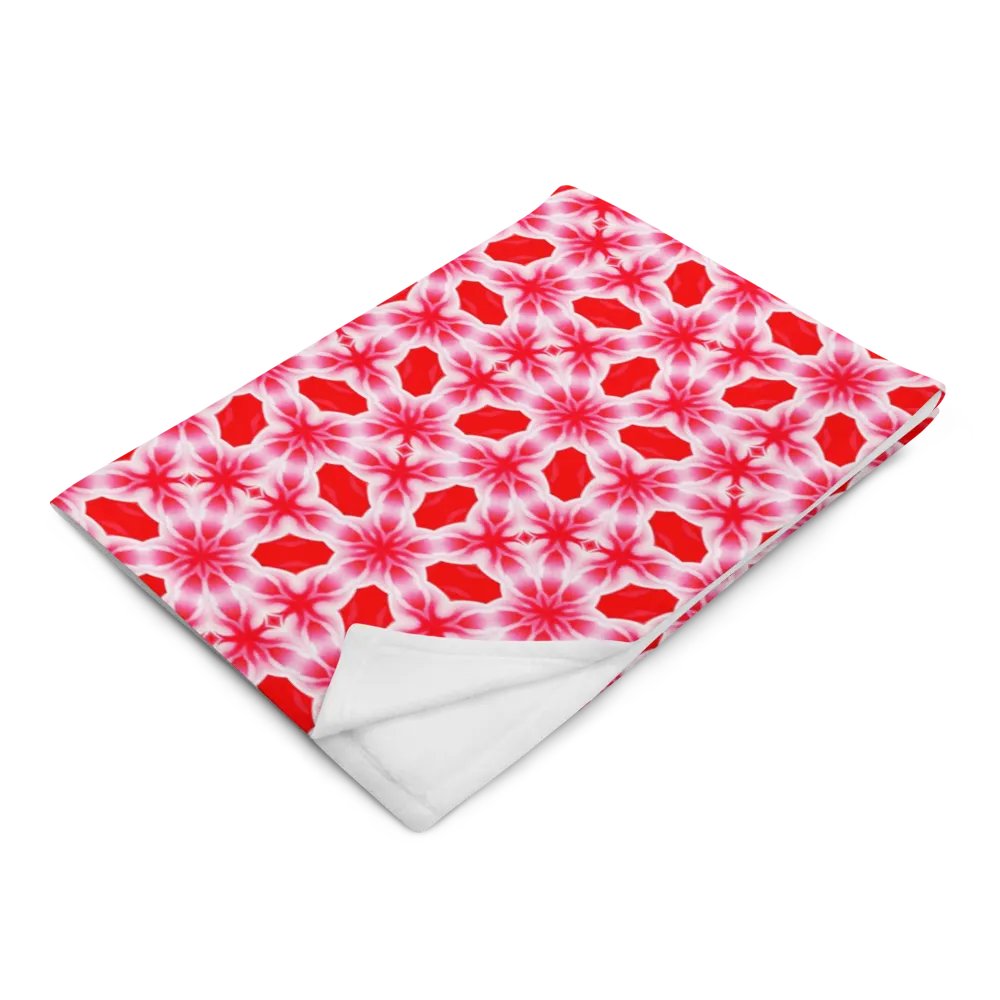 Red & White Snowflake Throw Blanket product image (4)