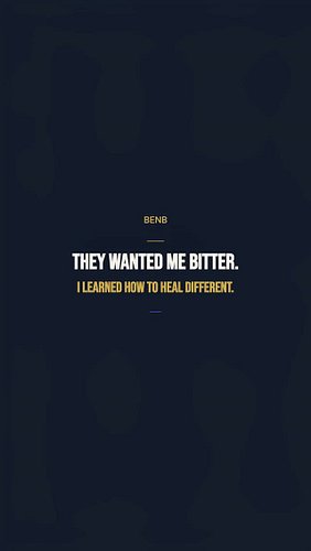 They wanted us bitter.
We got better.

BenB is for the people turning pressure into purpose.

Heavy presence.
Clean victory r...