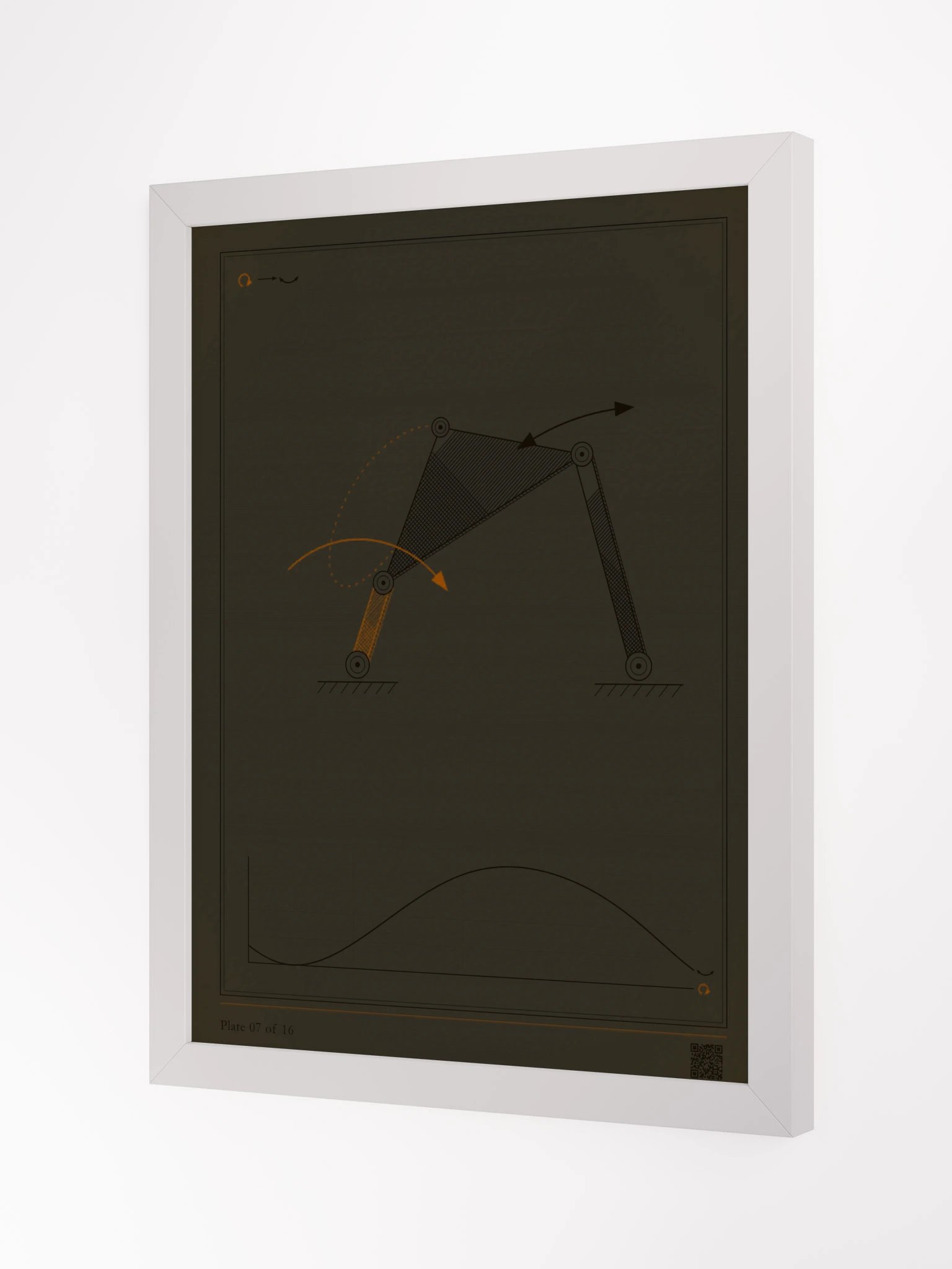 MOTION 07 · Four-bar linkage · framed product image (12)