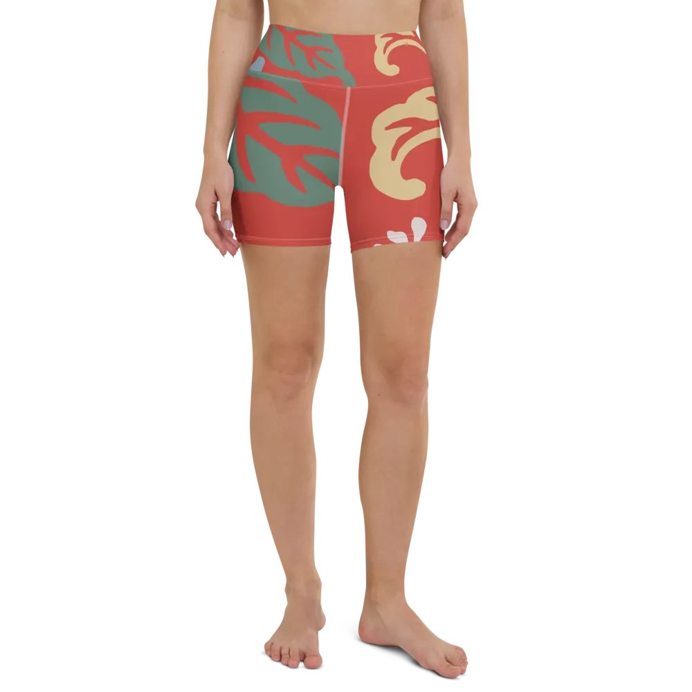 Japanese Vintage Floral Yoga Shorts product image (2)