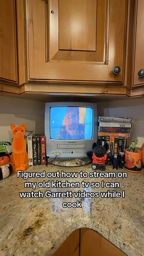 Might be an abomination, but I’m kind of excited 😂 #retro #vhstv #vintage #streaming #vintagetech
