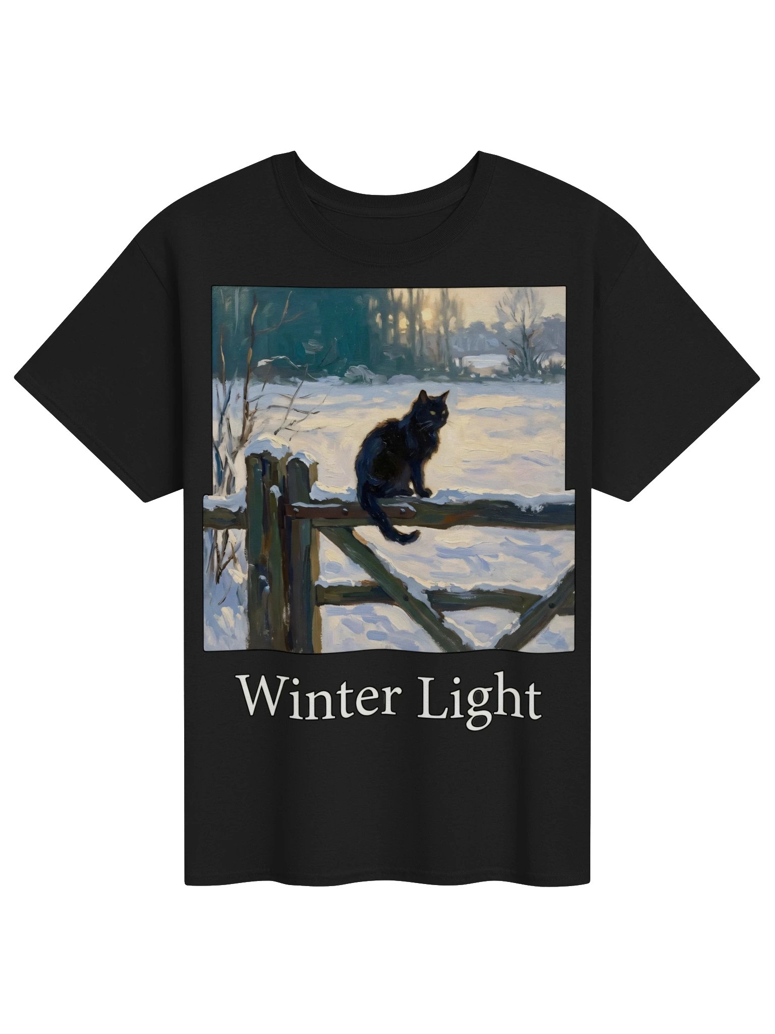 Winter Fence Cat Tee product image (1)