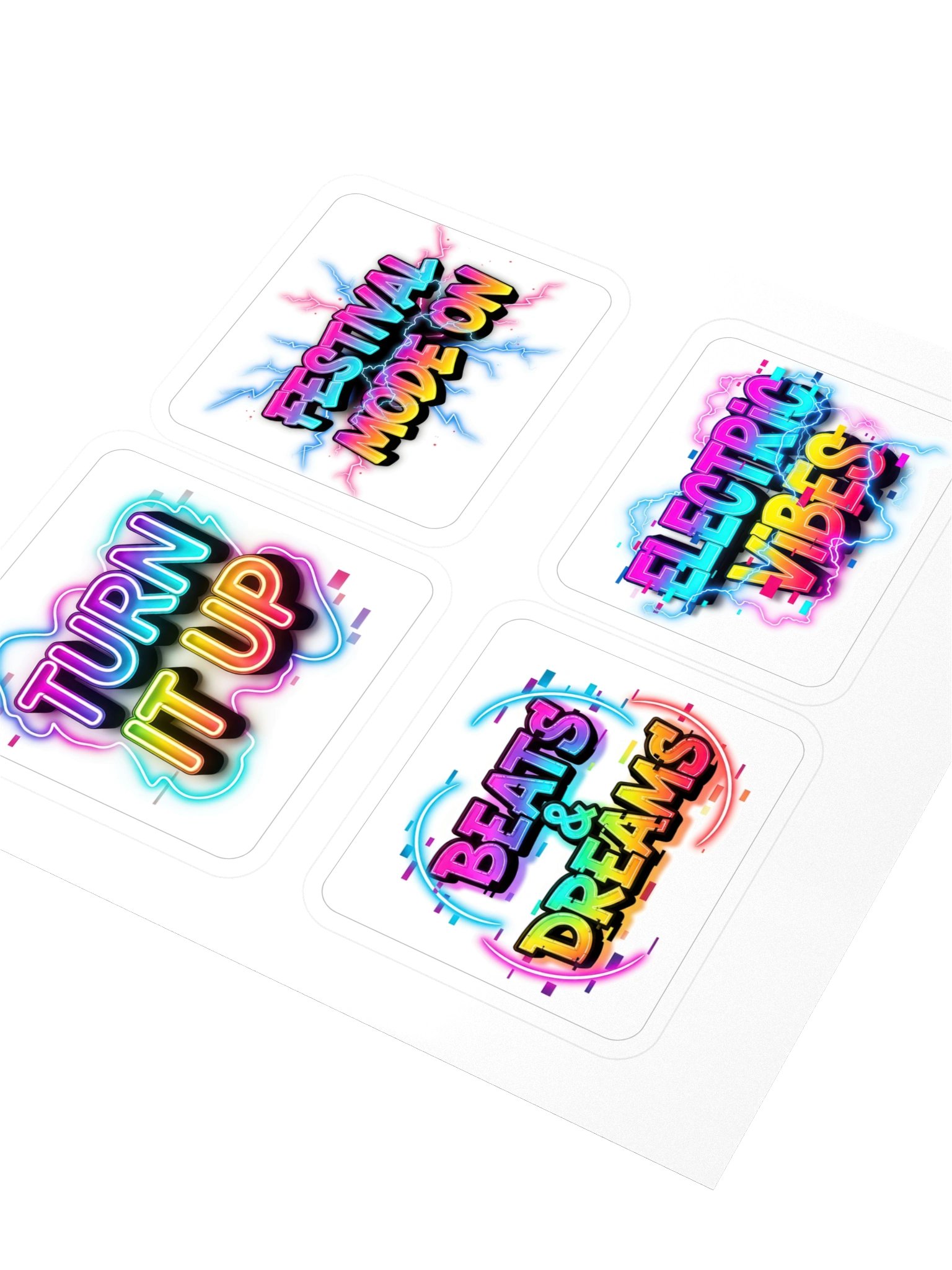 Neon Festival Vibes Sticker Set product image (3)