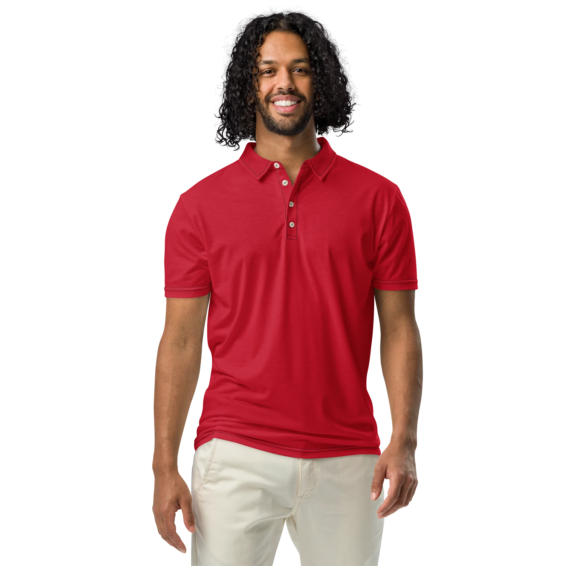 F&F Slim Fit Polo Shirt (RED) product image (3)