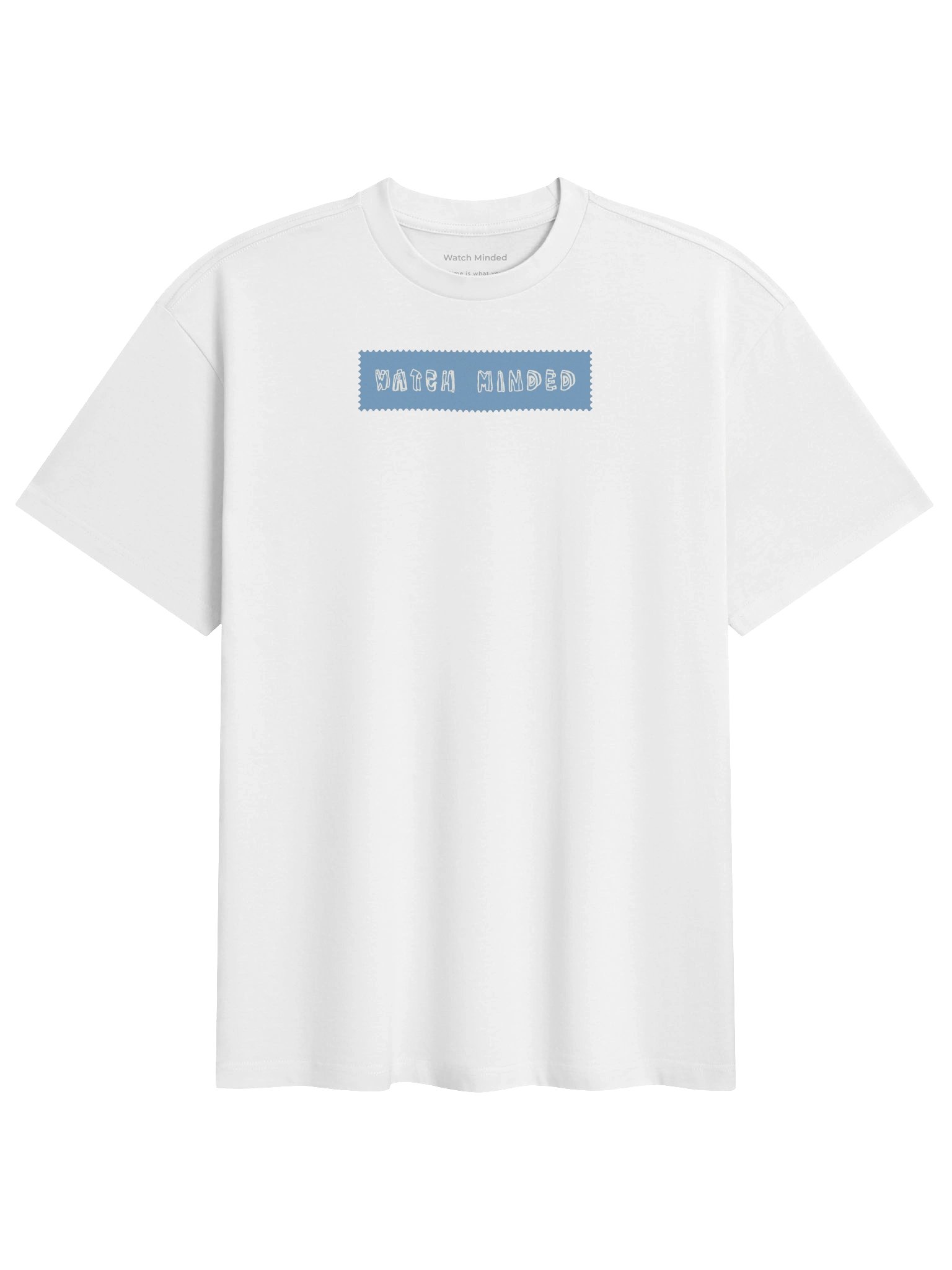 Relaxed Fit Heavy Cotton "Watch Minded Label" T-Shirt, White product image (4)