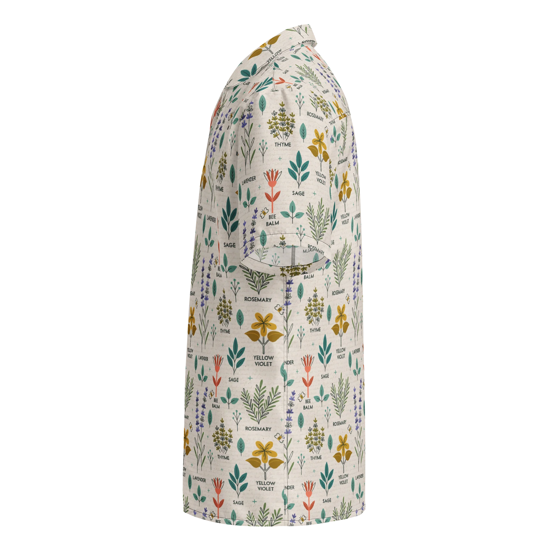 Retro Herbarium Botanicals Hawaiian Shirt product image (3)