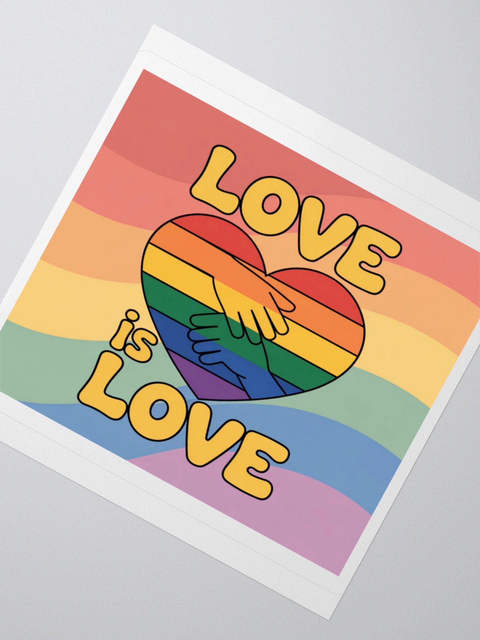 Exclusive "Love is Love" Rainbow Pride Sticker by TDS Music - Celebrate Inclusivity product image (5)