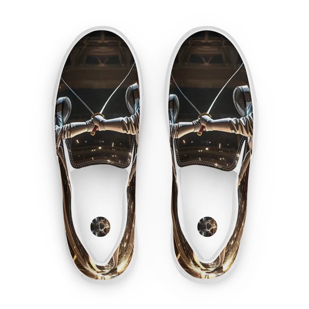 Fencing Duel Canvas Slip-Ons product image (2)