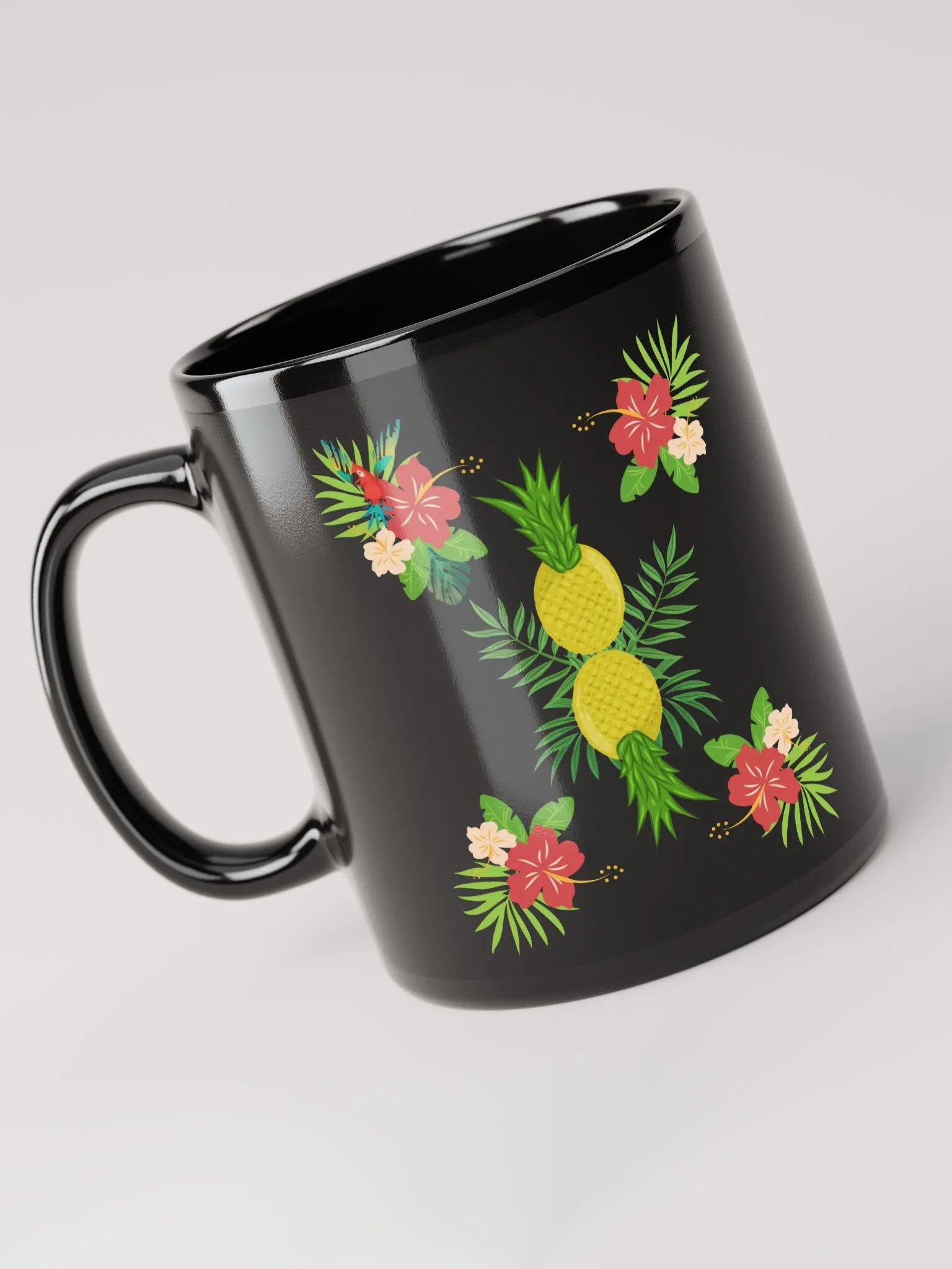 Pineapple Paradise Pattern Design Black Mug product image (5)