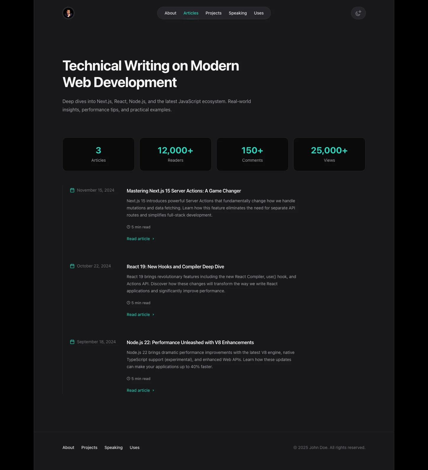 Modern Animated Portfolio Template - Next.js 16, TypeScript & Tailwind CSS v4 product image (3)