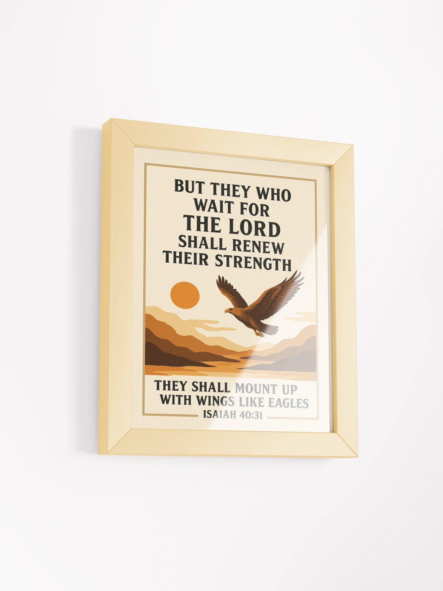 Isaiah 40:31 Wall Art – Christian Scripture Decor | Soar on Wings Like Eagles product image (2)