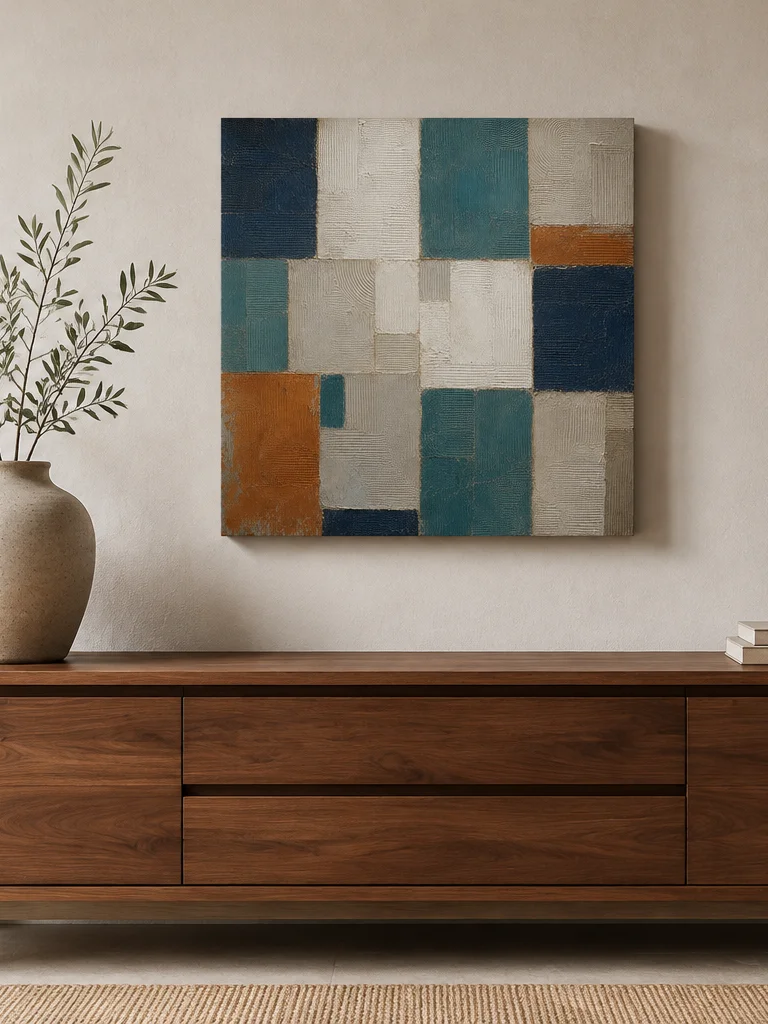 Plaster Palette – Modern Geometric Canvas Wall Art product image (1)