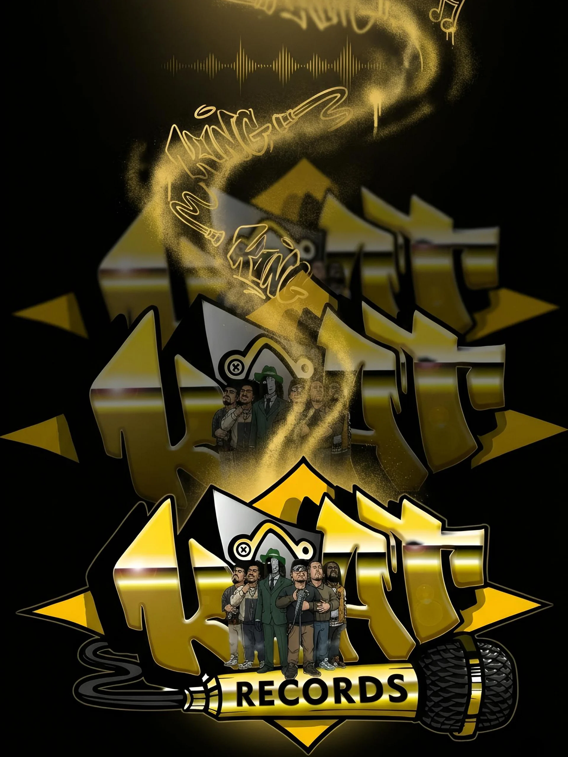 K-O-A-T Records Golden Mic Digital Wallpaper (9:16) product image (1)