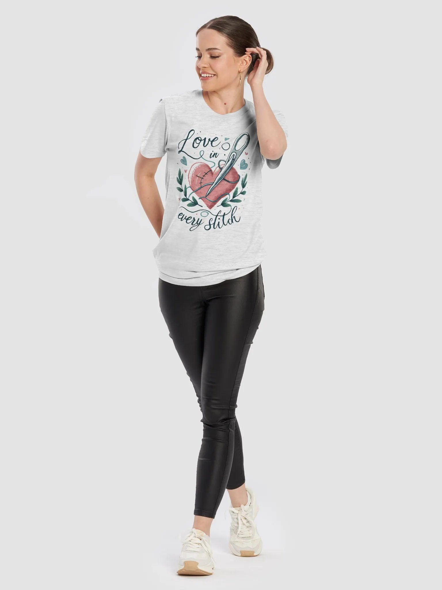 Heartfelt Stitched Love T-Shirt product image (108)