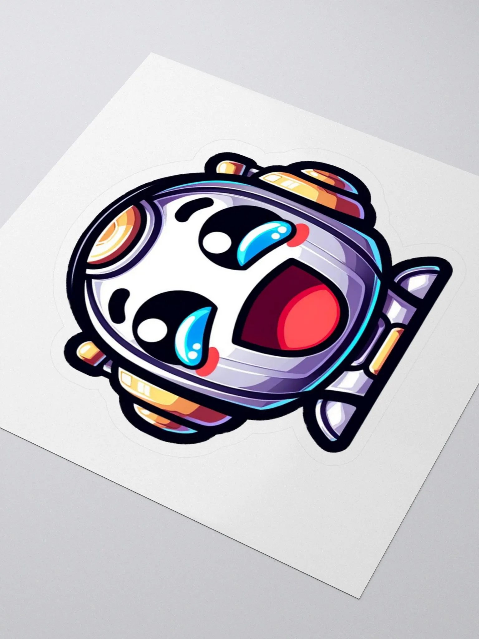 Cheerful Robot Kiss Cut Stickers product image (3)