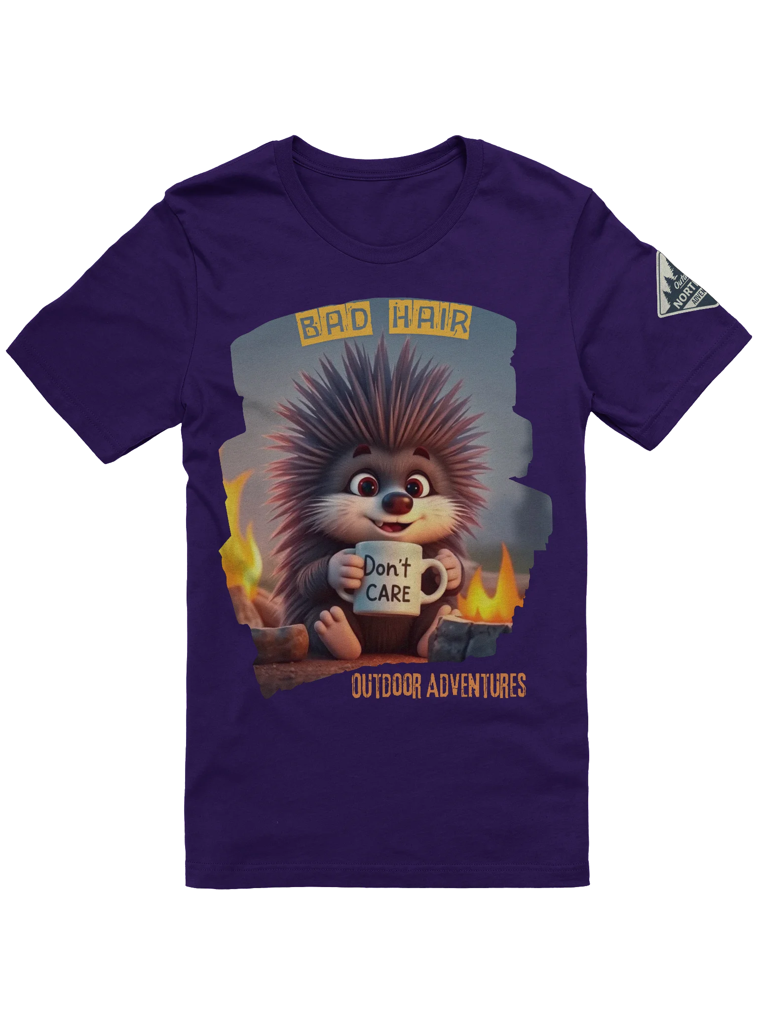 “Bad Hair, Don’t Care” Porcupine T-Shirt product image (1)