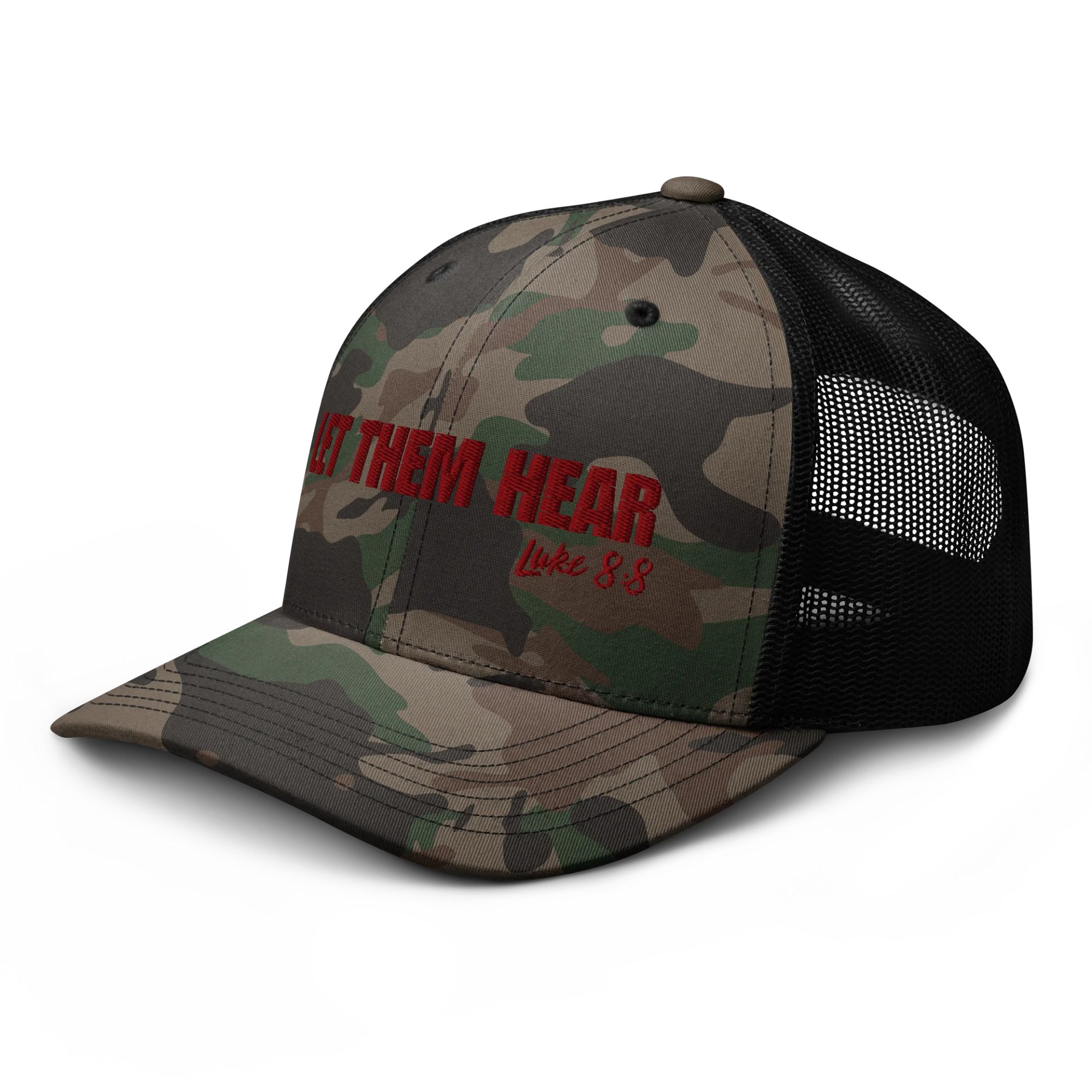Let Them Hear Camo Trucker Hat product image (4)