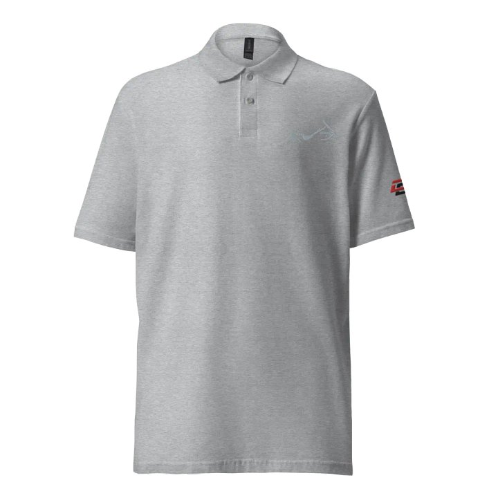Shadow Bagger Embroidered Polo Shirt in White or Grey product image (1)