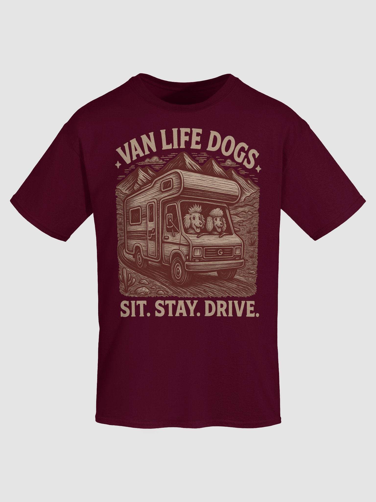 Van Life Dogs Tee - Road Trip Tshirt - Motorhome Pets Shirt product image (7)