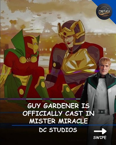 Nathan Fillion's Guy Gardner is cast in the Mister Miracle show. Making him the most connected DCU character.

-Supermn
-Peac...