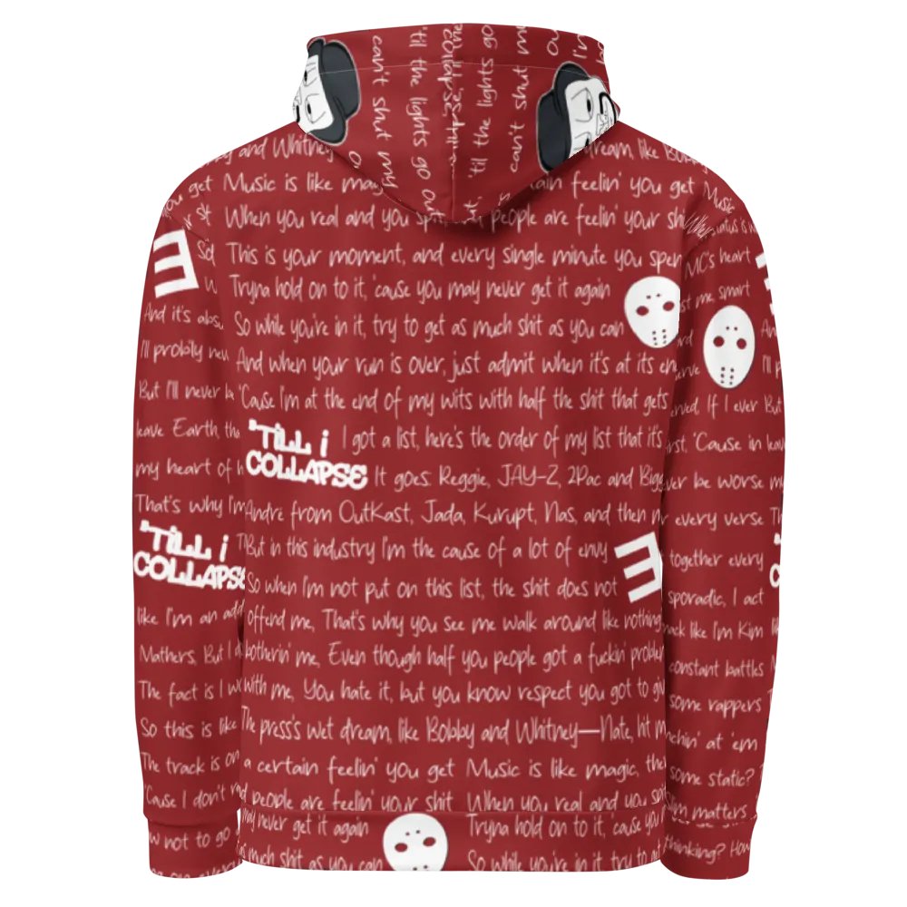 'Till I Collapse - Eminem - RED - Unisex Hoodie product image (3)