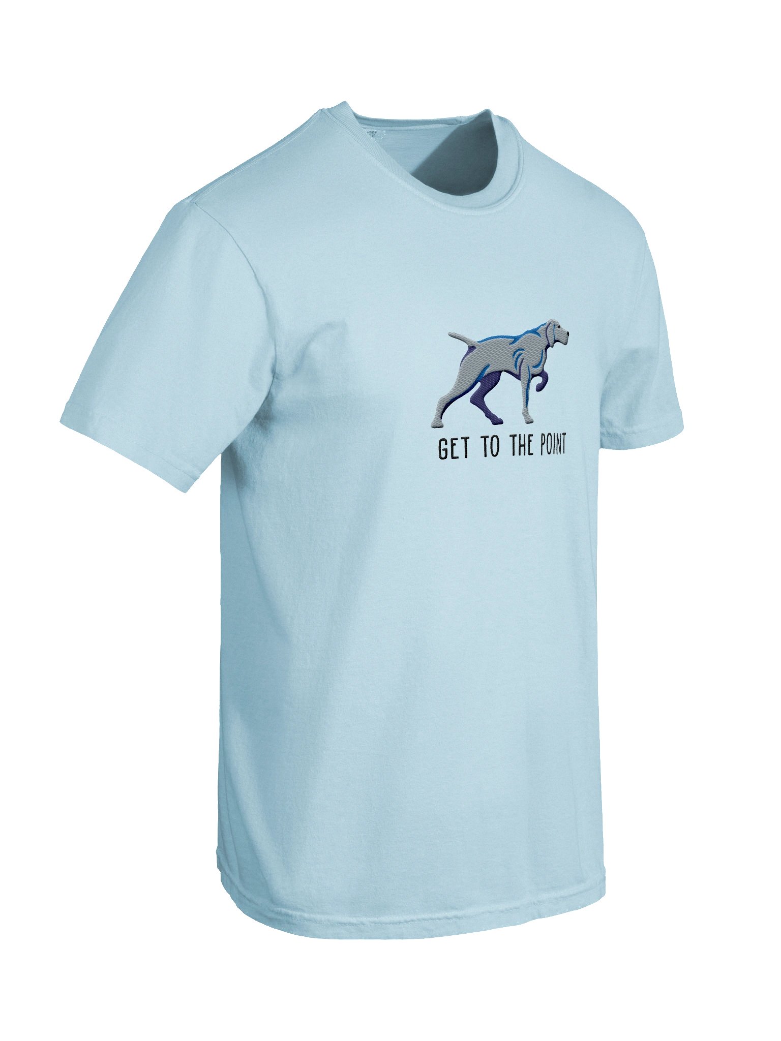 Get to the Point T-Shirt(Embroidered) of a Weimaraner(Docked Tail) product image (11)
