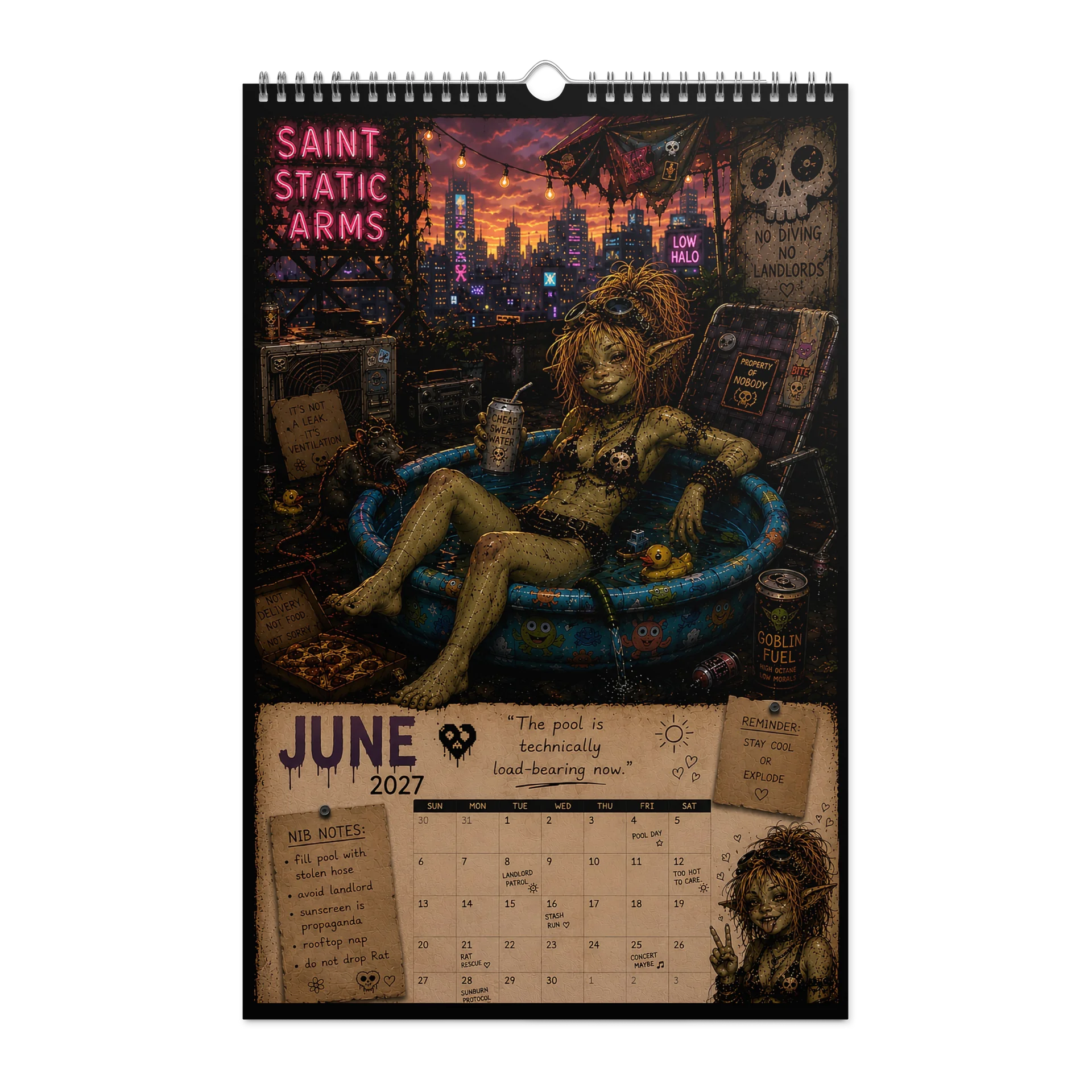 Nib 2027 Funny Hot Goblin Calendar product image (8)