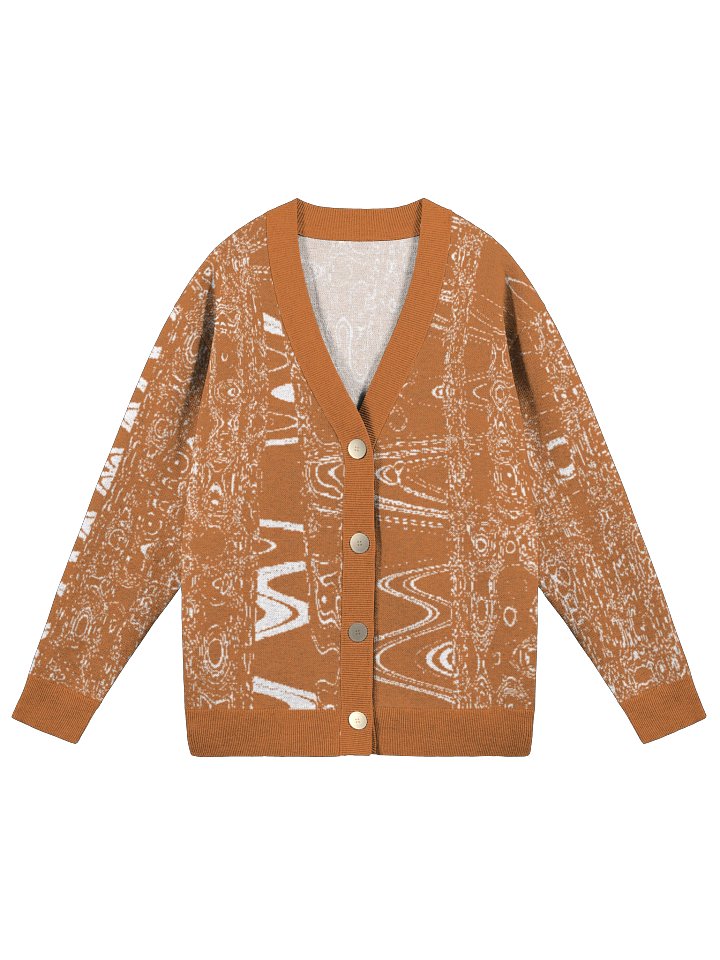 DIGITAL ECHO | KNIT CARDIGAN - Warm Terracotta product image (1)