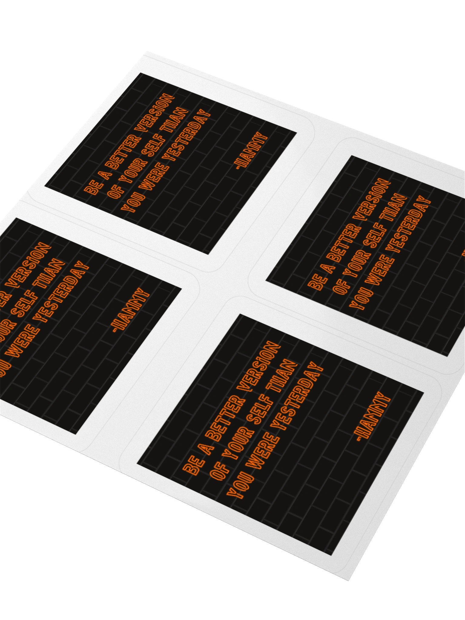 Hammy quote sticker x4 product image (3)