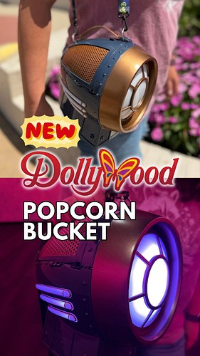 Dollywood’s NEW popcorn bucket is now on sale! 🍿 Would you like one of these? 😁 #dollywood #pigeonforge #popcornbucket