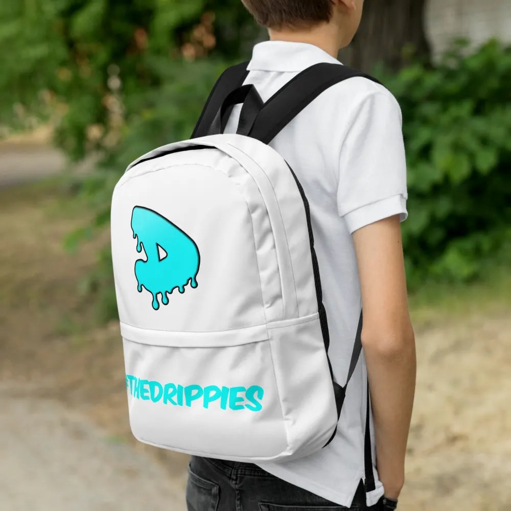 Cyan Drip All-Over Backpack product image (5)